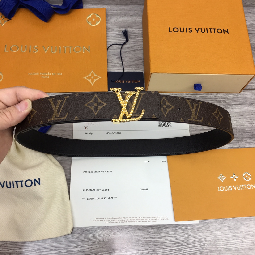 LV Women Initiales 30mm Reversible Belt M0696V